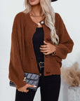 Button Down Long Sleeve Cardigan