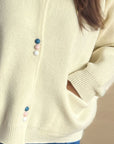 Button Down Long Sleeve Cardigan with Pockets