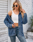 Button Up Long Sleeve Denim Jacket