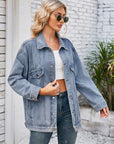 Button Up Long Sleeve Denim Jacket