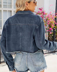 Button Up Long Sleeve Denim Jacket with Pockets