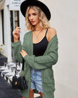 Cable-Knit Long Sleeve Cardigan