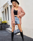 Cable-Knit Long Sleeve Cardigan