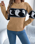 Ghost Round Neck Long Sleeve Sweater