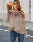 Round Neck Raglan Sleeve Sweater