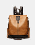 PU Leather Large Backpack Bag