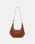 Suede Adjustable Strap Shoulder Bag