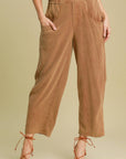 Umgee Elastic Waist Baggy Fit Pants with Pockets