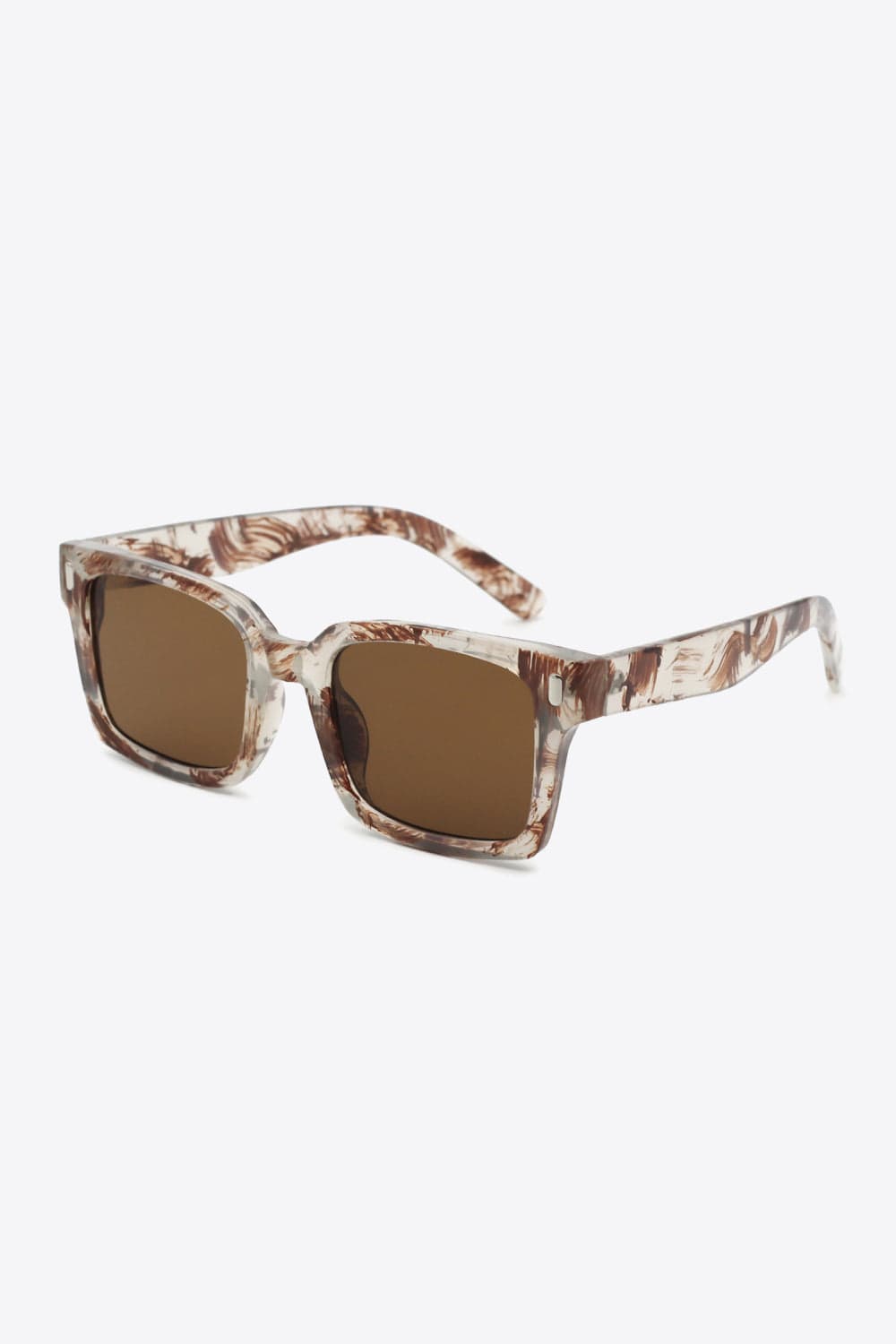 White Smoke UV400 Polycarbonate Square Sunglasses