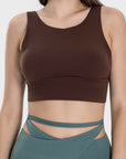 Tan Backless Wide Strap Active Bra