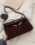 Suede PU Leather Strap Shoulder Bag