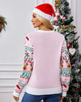 Christmas Element Round Neck Long Sleeve Sweater