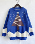 Christmas Tree Graphic Dropped Shoulder Sweater