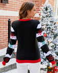 Christmas Tree Graphic Round Neck Sweater