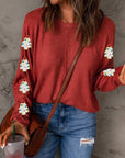 Christmas Tree Round Neck Long Sleeve Top