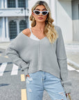 V-Neck Long Sleeve Sweater