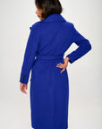 Coalition LA Double-Breasted Longline Coat with Belt