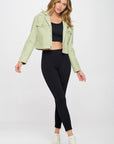 Coalition LA Snap Down Cropped Hooded Jacket