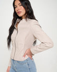 Coalition LA Zip Up Vegan Moto Jacket