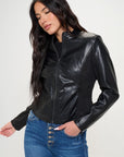 Coalition LA Zip Up Vegan Moto Jacket