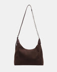 Suede Adjustable Strap Shoulder Bag