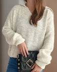 Collared Neck Long Sleeve Sweater