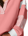 Collared Neck Long Sleeve Sweatshirt