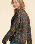 Confetti V-Neck Long Sleeve Sweater