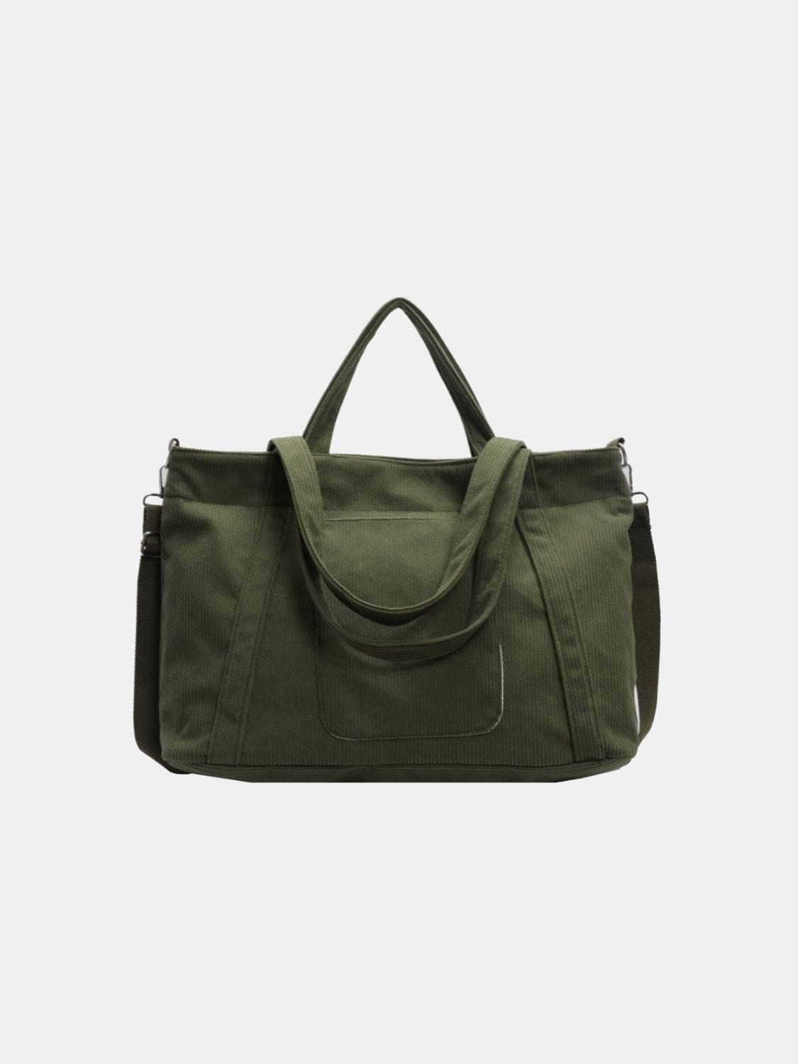 Corduroy Solid Large Tote Bag