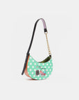 Nicole Lee USA Vegan Leather Polka Dot Shoulder Bag