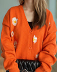 Daisy Button Up V-Neck Cardigan