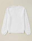 Daisy Notched Long Sleeve Sweater