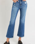 RISEN Full Size Tummy Control High Rise Crop Bootcut Jeans