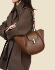 PU Leather Shoulder Bag with Pouch