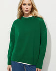 Basic Bae Round Neck Dropped Shoulder Long Sleeve Sweater