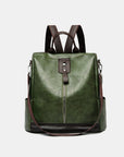 PU Leather Large Backpack Bag