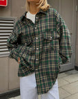 Pocketed Plaid Button Up Shacket