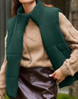 Zip Up Turtleneck Vest Coat