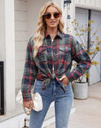 Mandy Plaid Button Up Long Sleeve Shirt