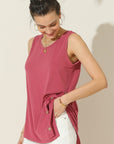 Ninexis Round Neck Button Side Tank