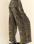 Davi & Dani Leopard Wide Leg Pants