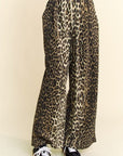 Davi & Dani Leopard Wide Leg Pants