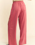 Davi & Dani Rhinestone Drawstring Wide Leg Pants