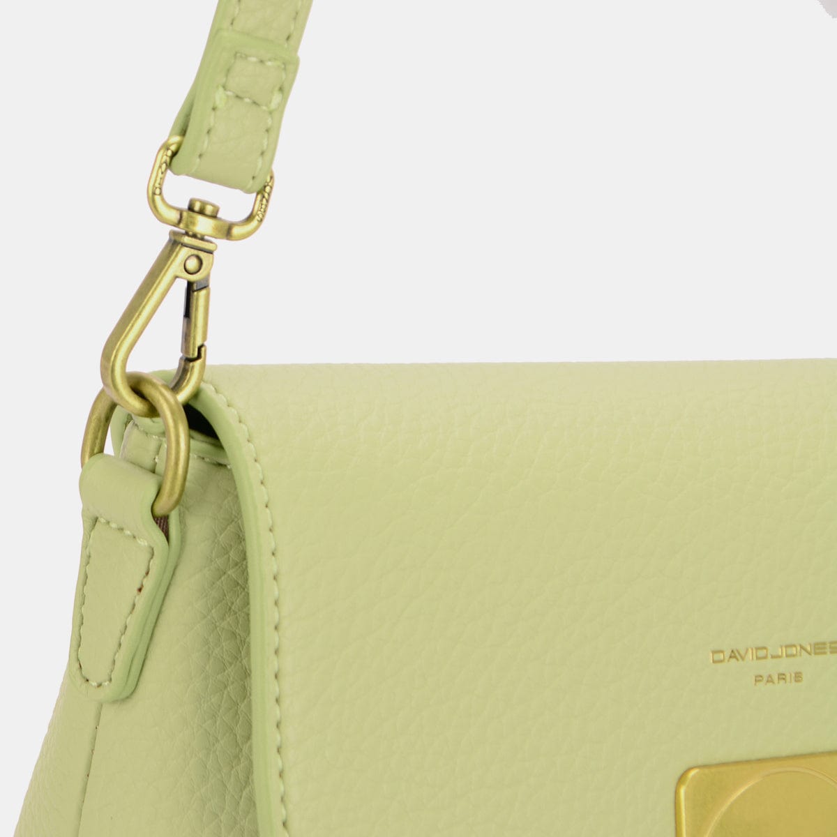 Tan David Jones PU Leather Crossbody Bag