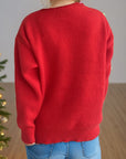 Reindeer Round Neck Long Sleeve Sweater