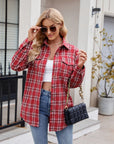 Mandy Plaid Button Up Long Sleeve Shirt