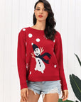 Snowman Round Neck Sweater