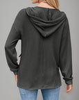 Double Take Drawstring Dropped Shoulder Long Sleeve Hoodie