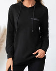 Drawstring Long Sleeve Hoodie