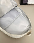 Gray Drawstring Nylon Backpack Bag